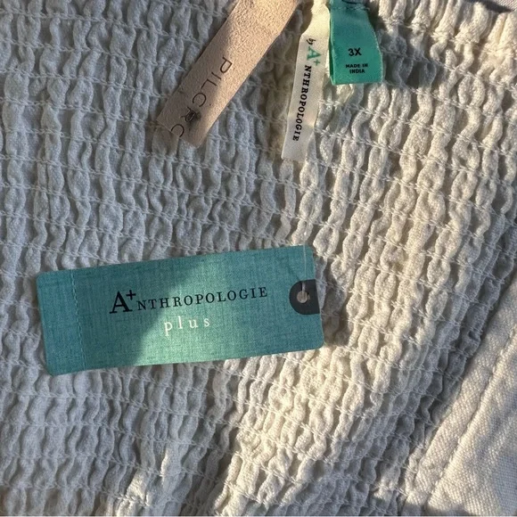 Pilcro by Anthropologie White Cotton Linen Corset Tank Top NWT Size 3X Plus - Picture 8 of 14